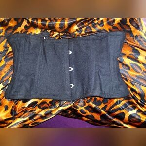 Black Dracula Clothing 20" Waist Cincher Corset Steel Bones